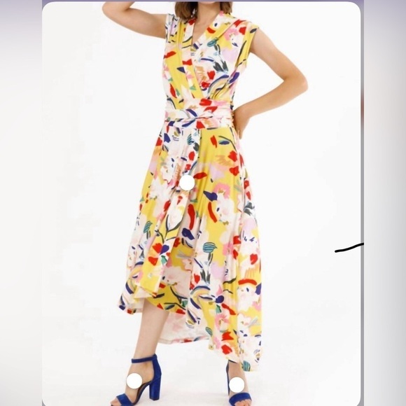 Isle by Melis Kozan Dresses & Skirts - ISLE by Melis Kozan Floral High-Low Wrap Style Maxi Dress